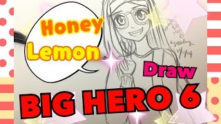 Draw Honey Lemon from Big Hero 6 DISNEY