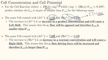 AP 9.9: Cell Potential Under Nonstandard Conditions