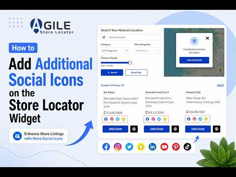 How to Add Social Icons to a WordPress Store Locator | Agile Store Locator Tutorial