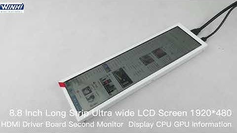 8.8 Inch Long Strip Ultra-wide LCD Screen 1920x480 HDMI Driver Board Second Monitor Display