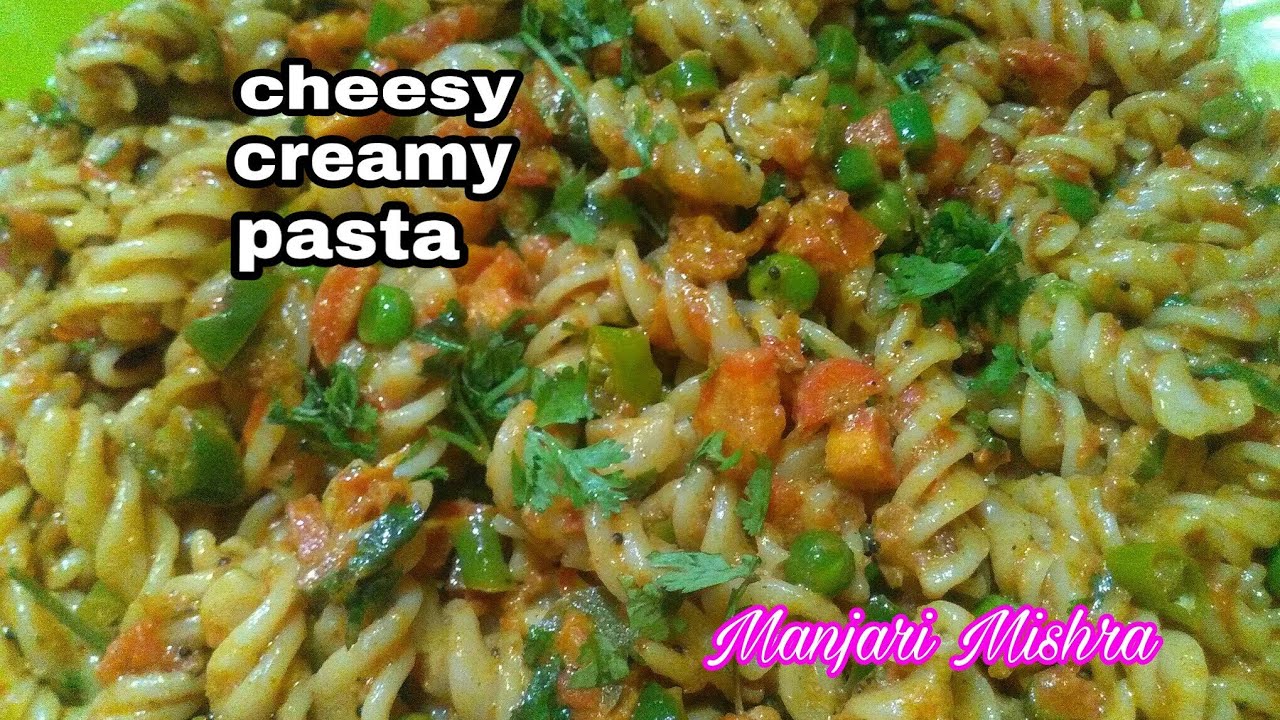 Cheesy creamy pasta recipe no onion no garlic,how to make pasta,jain