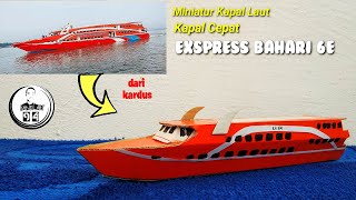tutorial on making miniature ships out of cardboard || Maritime Express Ship 6e