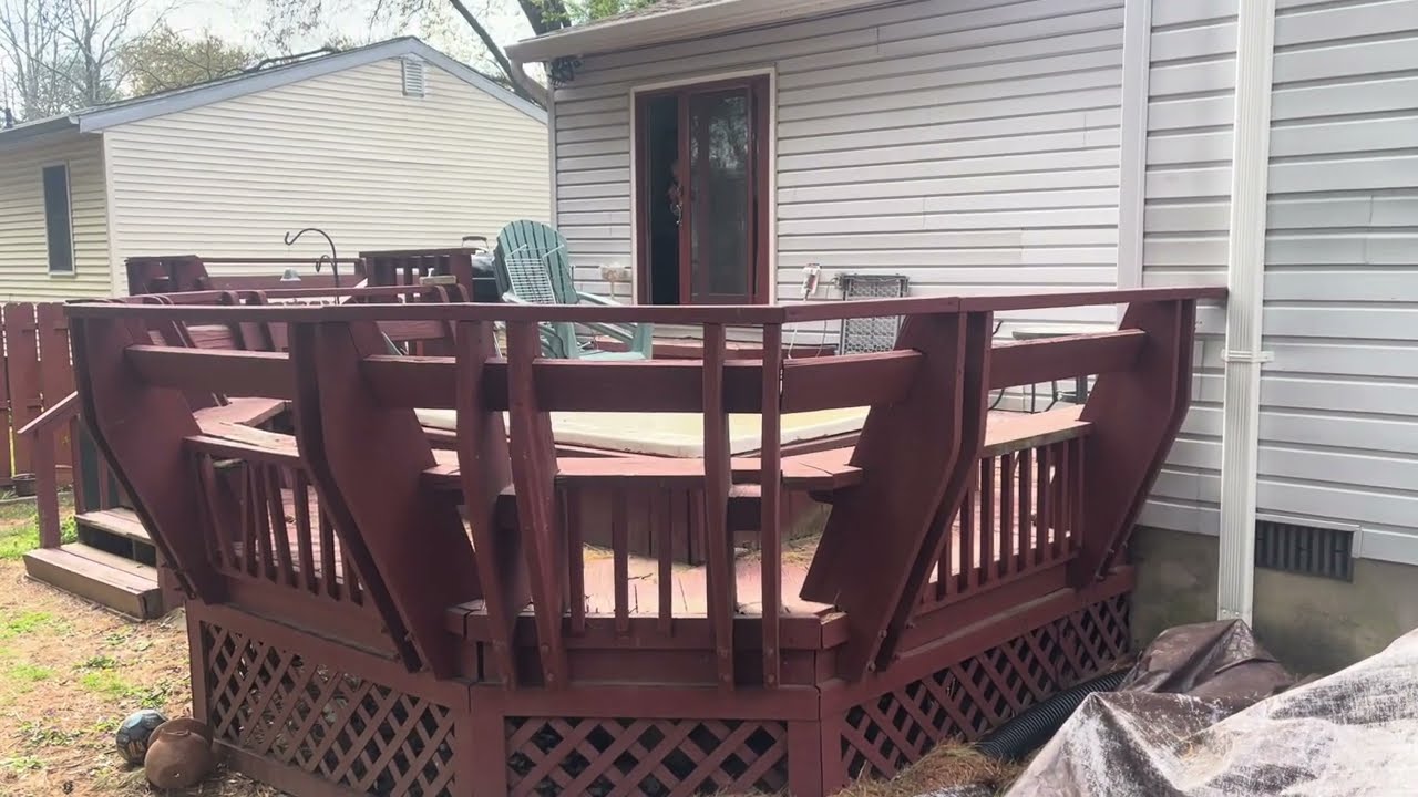 Deck resurface Part 1 before demolition