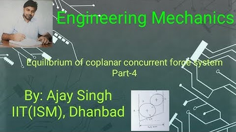 L4||Engineering mechanics||Equilibrium of coplanar concurrent force system||by Ajay Singh||Part-4
