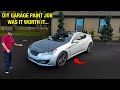 Painting My Wrecked Genesis Coupe in My Garage!