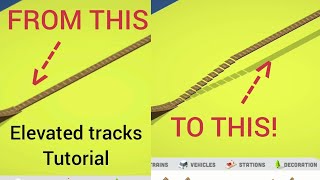 How to build floating tracks in Conduct DELUXE! Level editor, elevated rails/roads tutorial