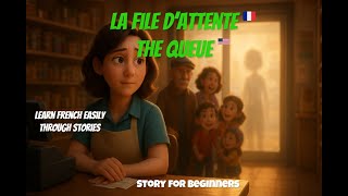 Slow French Audio Stories for Beginners | The Queue | #learnfrench