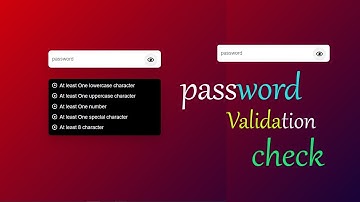 Awesome password validation check  in Javascript | Show Hide Password Toggle@SA BD TECH