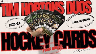 Opening 2023-24 Upper Deck Tim Hortons Hockey Cards Duos- NHL Trading Cards