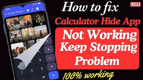 Fix calculator hide app not opening problem (new rules)| calculator hide app keeps stopping