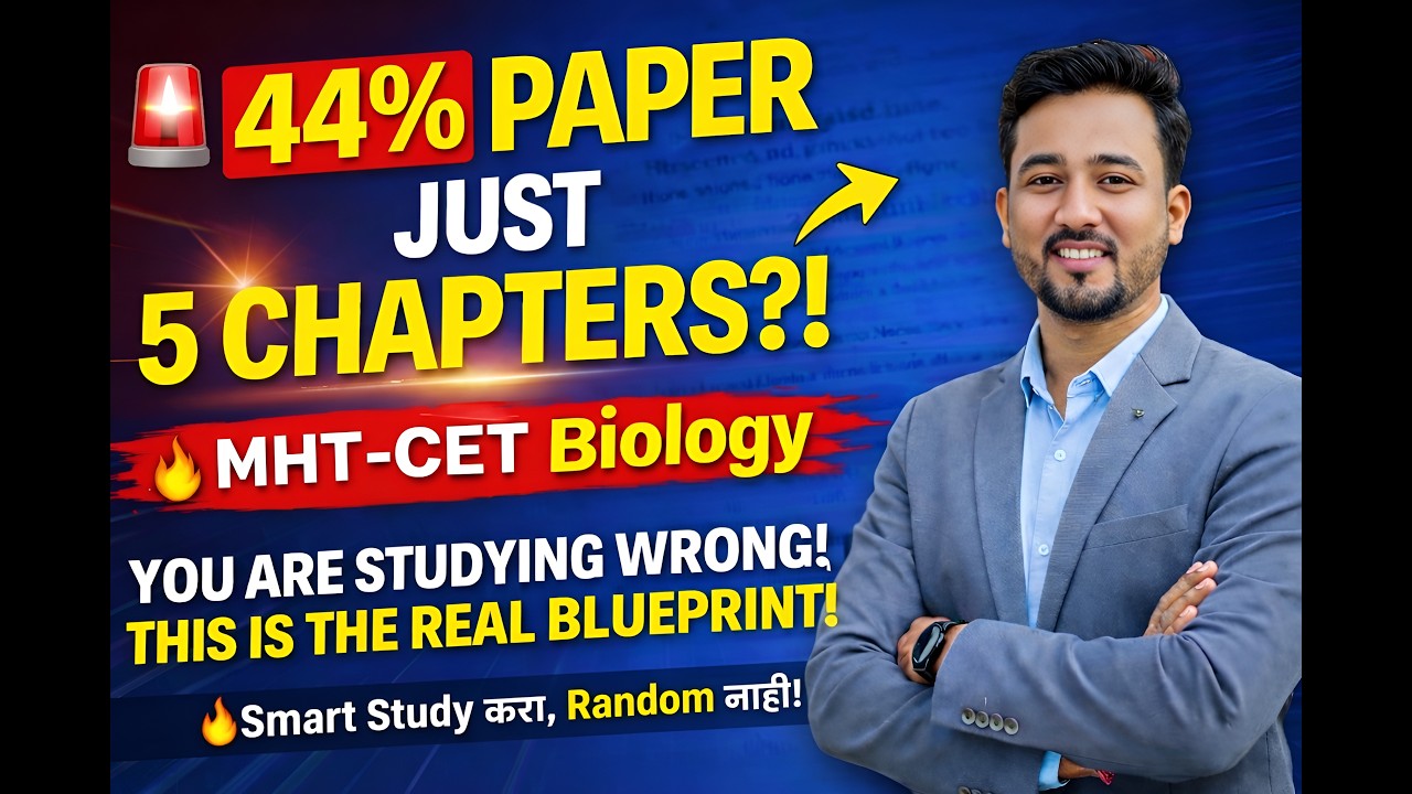 44% Paper From Just 5 Chapters? 😱 | MHT-CET Biology 6-Year Analysis | Smart Study Strategy