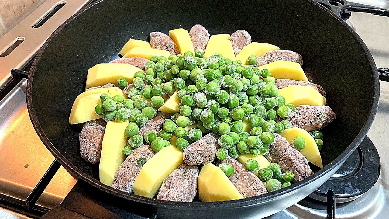 Patates ve Dondurulmuş Köfte ile Çok Kolay Akşam Yemeği