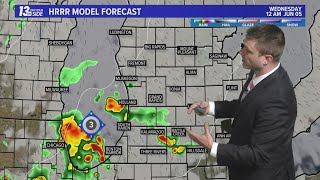 13 On Your Side Forecast: T-Storms Likely Tuesday Night, Wednesday AM