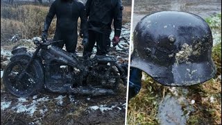 НАШЛИ НЕМЕЦКИЙ МОТОЦИКЛ ВРЕМЁН ВОВ В БОЛОТЕ !!!