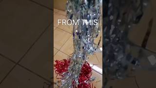 diy pompoms from old foil curtain #highlights #cheerdance #fielddemo #diy #recycled