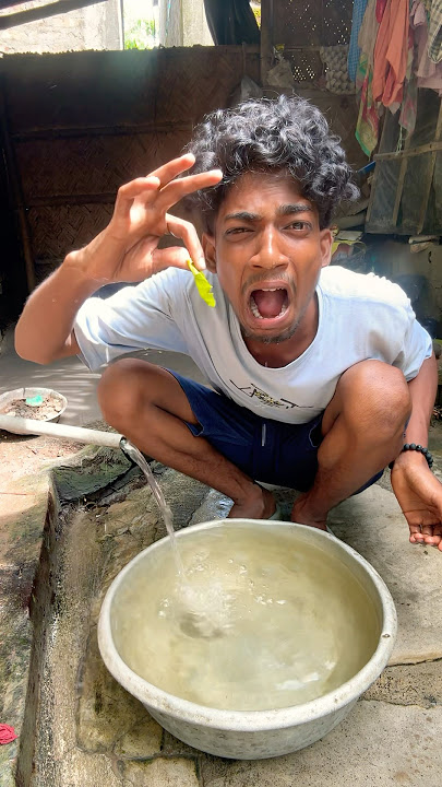 Survival skill: water purification in the wild😅😰🤪#camping#survival #outdoors#bushcraft