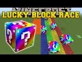 Minecraft: EXTREME RAINBOW LUCKY BLOCK RACE - Lucky Block Mod - Modded Mini-Game