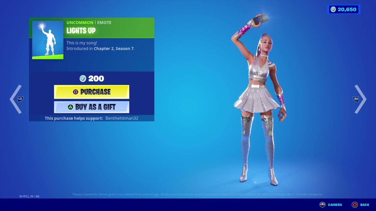 Fortnite Lights Up Emote