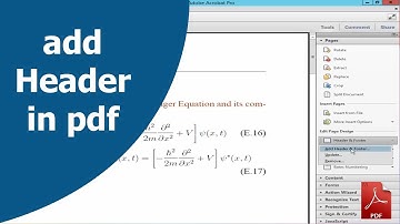 How to add Header in pdf using adobe acrobat pro