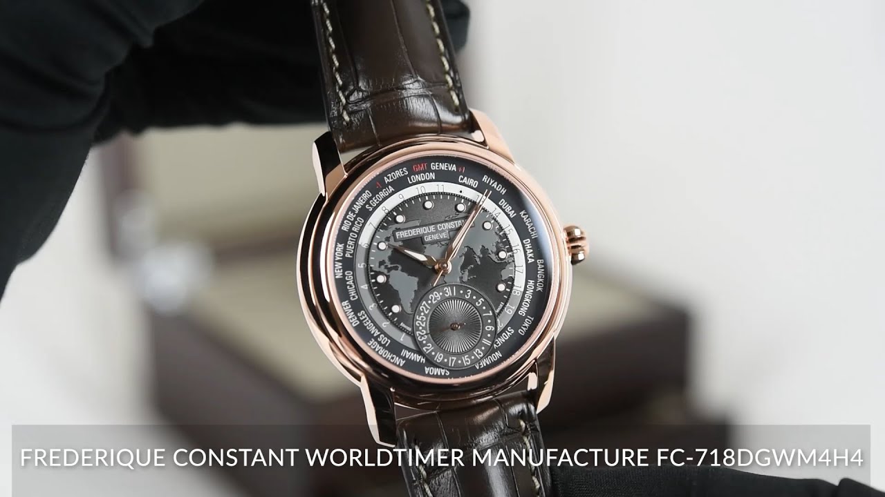 Frederique Constant Worldtimer Manufacture FC-718DGWM4H4 - YouTube
