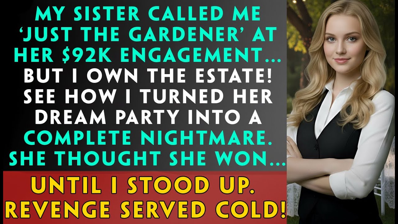 She Mocked Me As “The Gardener” At Her Luxury Engagement—At My Own Estate | Family Revenge Story