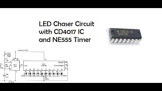 How to Make an LED Chaser Circuit || 555 Timer + CD4017 IC