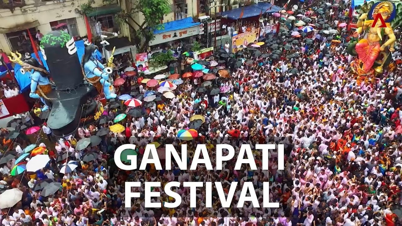 Ganapati FestivalGanesh Chaturthi in Mumbai  Aerial India  CNA Insider