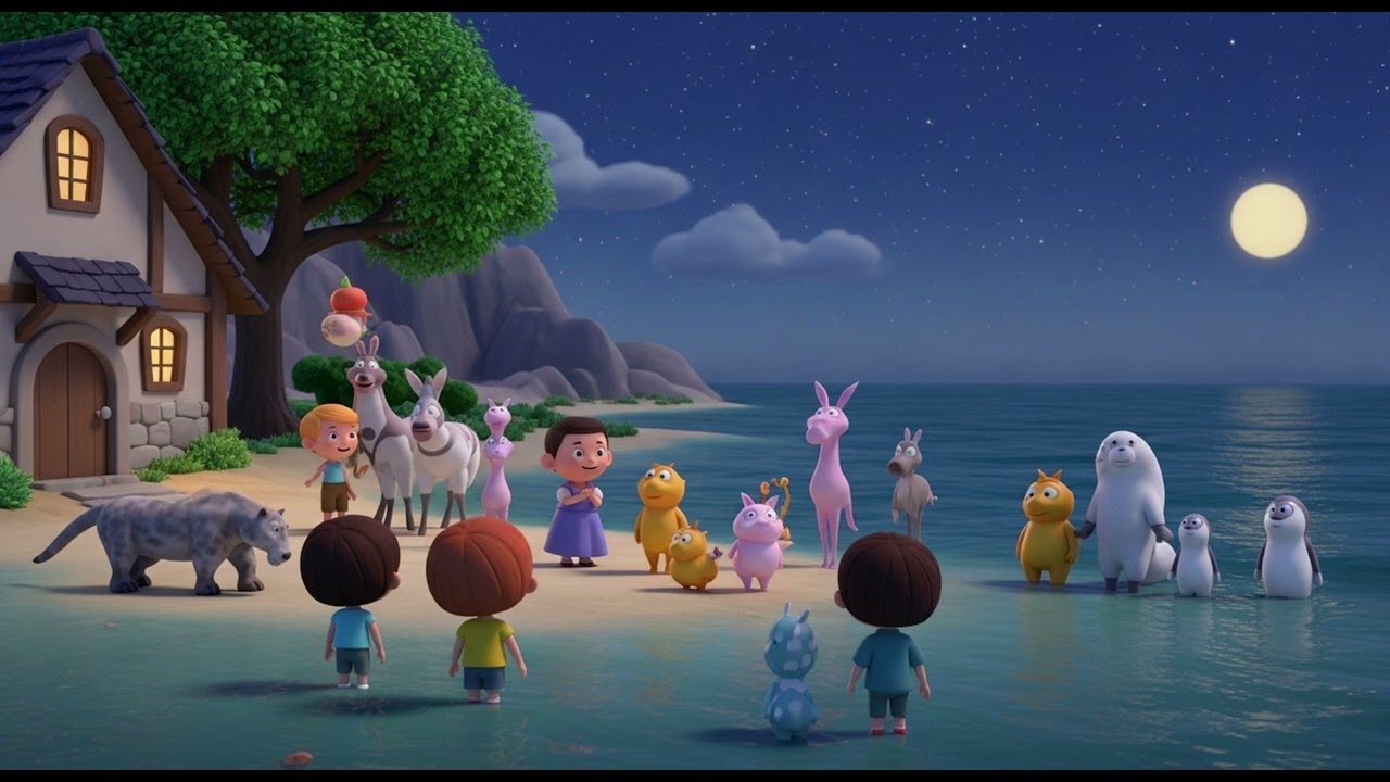 37️⃣ Звёздная ночь в океане 🌌🌊 1 | Детское ночное приключение в океане и пение