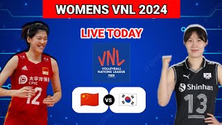 CHINA vs KOREA SELATAN ¬Jadwal VNL 2024 Putri Hari Ini Live MOJI TV ¬Game 1