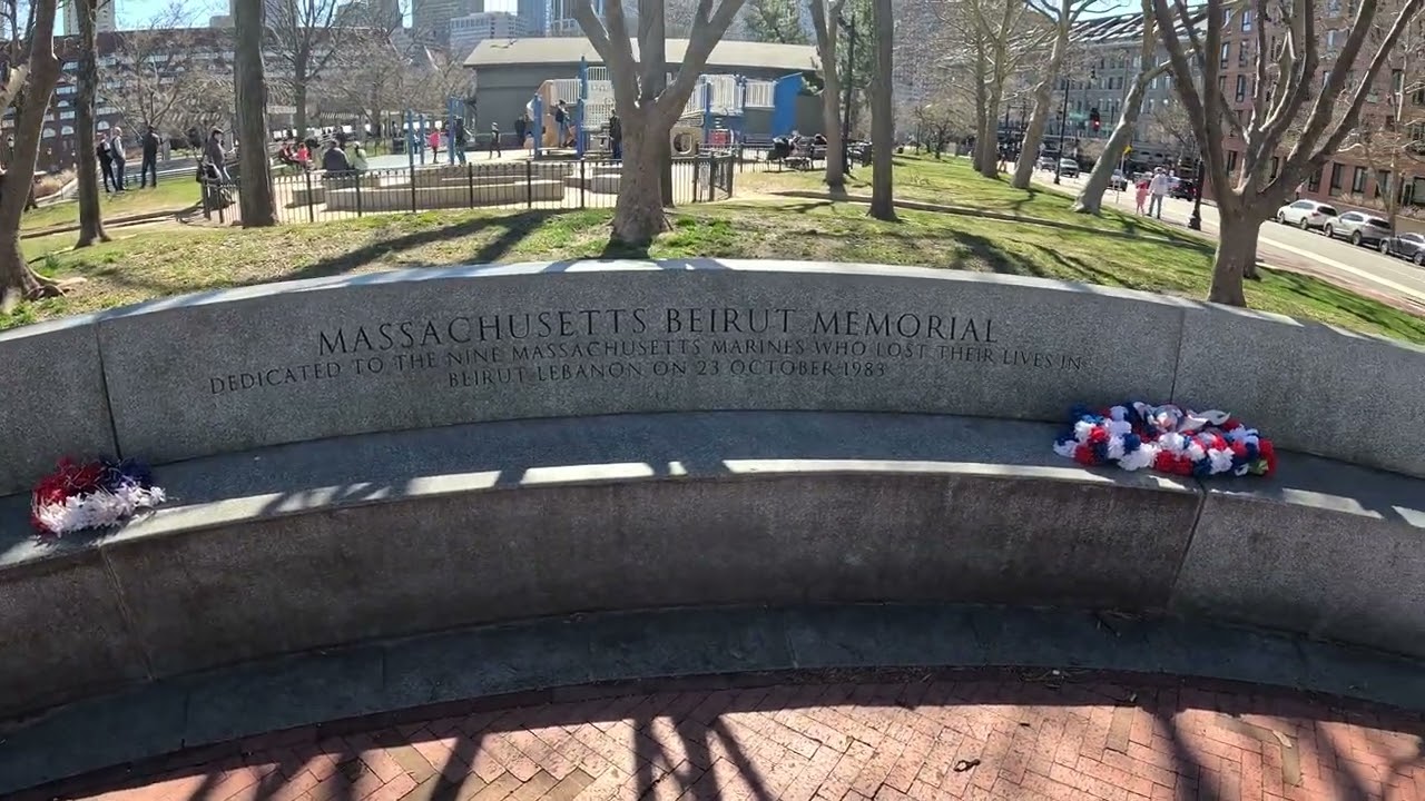 🪖Massachusetts Beirut Marine Corps Memorial - Columbus Park NORTH END Boston