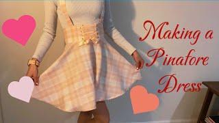 DIY pinafore dress! Making a pink plaid pinafore by Momoko 1,515 views 4 months ago 7 minutes, 10 seconds