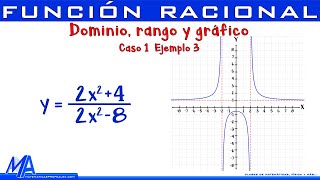 Dominio rango y grafico función Racional | Caso 1 ejemplo 3