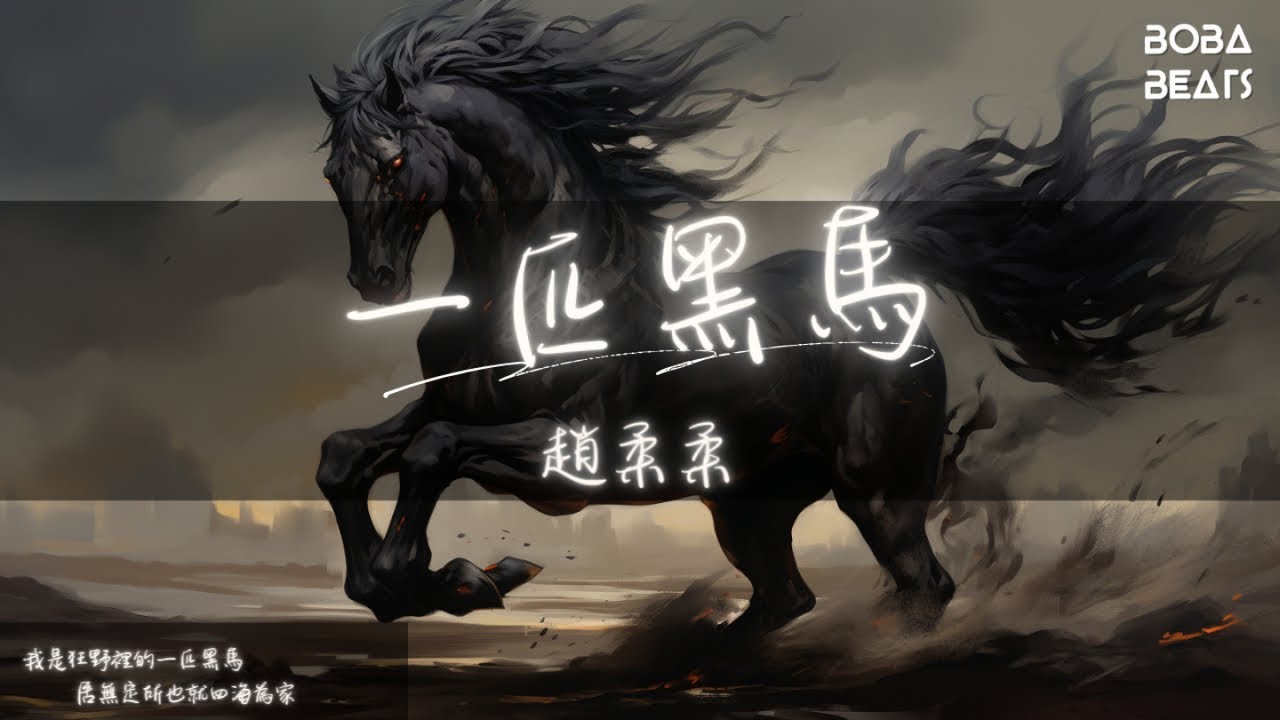 趙柔柔 - 一匹黑馬『你莫騙我,你莫鞭我』【Lyrics Video】 - YouTube
