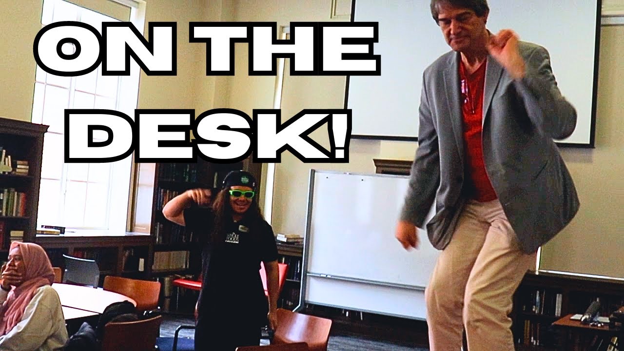 Professor Dances While I Rap! (CRASHED LECTURE) - YouTube
