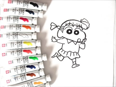 クレヨンしんちゃんキャラクター ネネちゃんの描き方 How To Draw Crayon Shinchan 그림 Youtube