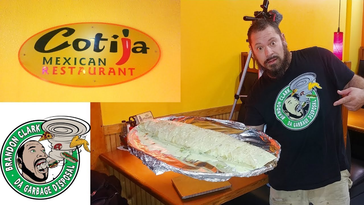 14LB plus Cotija Huge Burrito Challenge (weight with platter) YouTube