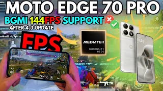 Moto Edge 70 Pro 🔥 BGMI 4.3 Update Test! 120FPS ULTRA SMOOTH 😱 NO LAG + ZERO HEATING!