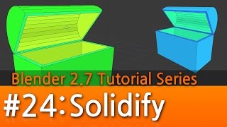 Blender 2.7 Tutorial #24 : Solidify #b3d