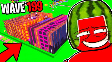 SURVIVE WAVE 200 In Build Ur Base (Roblox)