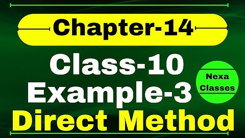 Example 3 Chapter 14 Statistics Class 10 (Direct Method) || Chapter14 Example3 Class 10