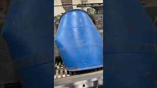 What A Big Plastic Blue Basket Shredded By Shredder Machine