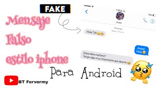 Tutorial de CHAT FALSO estilo IPHONE!! para androids //BT Forevermy screenshot 3