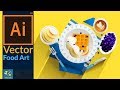 Food Table Artwork in adobe illustrator CC