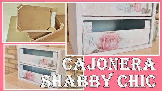 CHEST OF DRAWERS RECYCLING STRAWBERRY BOXES AND CARDBOARD / CARTON / DECOUPAGE