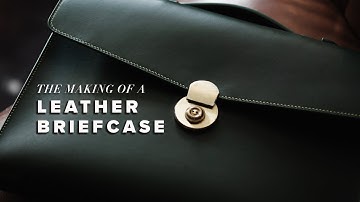 Handmade Leather Briefcase. The Making of a Briefcase ASMR. Entire process in 3 minutes