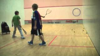 Squash Ball Machine: Squash Practice Volley into Hoop