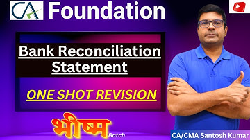 Bank Reconciliation Statement Revision | CA Foundation | By @santoshkumarcoceducation​
