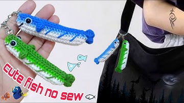 Crochet fish keychain | Hướng dẫn móc con cá làm móc khóa