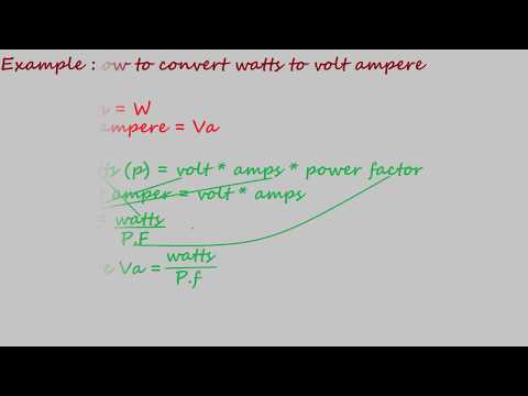 How to convert watts to volt ampere | electrical formulas |
