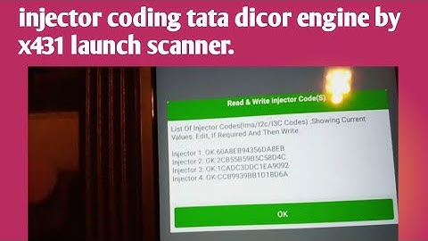 injector coding tata dicor engine by x431 launch scanner.